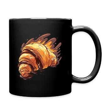 Croissant au chocolat - Mug uni - noir - Droite