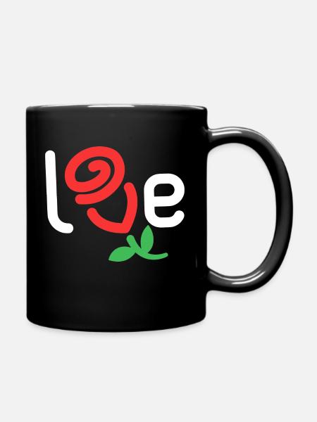 Love - Tasse einfarbig - Schwarz