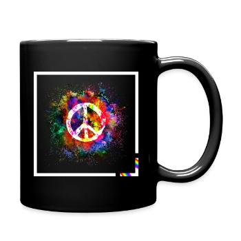 L’amour de la paix gagne - Mug uni - noir - Droite