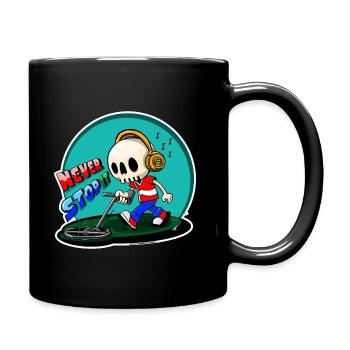 Sondeln - Never stop it - Tasse einfarbig - Schwarz - Rechts