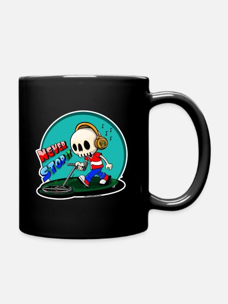 Sondeln - Never stop it - Tasse einfarbig - Schwarz