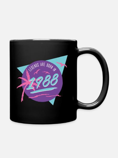 Legenden wurden 1988 geboren - Tasse einfarbig - Schwarz