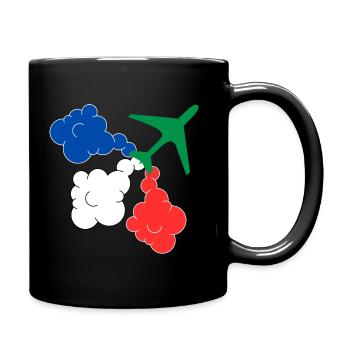 Avion militaire Patrouille de France - Mug uni - noir - Droite
