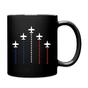 Patrouille de France meeting aérien en formation - Mug uni - noir - Droite