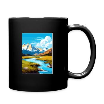Torres Del Paine Affiche de voyage vintage souvenir - Mug uni - noir - Droite