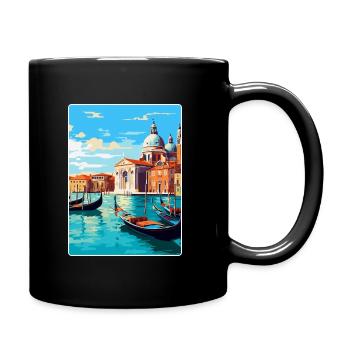 Venice Italy Vintage Travel Poster WPA Souvenir - Full Colour Mug - black - Right
