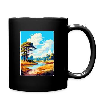 New Forest Nationalpark Vintage Reiseplakat WPA - Tasse einfarbig - Schwarz - Rechts
