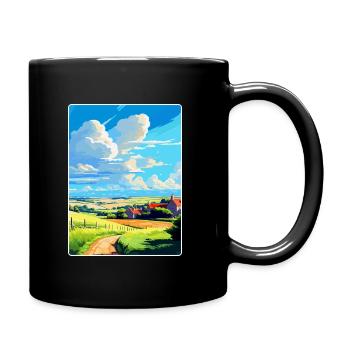 Wylam England Uk Vintage Reise Poster Souvenir - Tasse einfarbig - Schwarz - Rechts