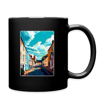 Totnes England Uk Vintage Reise Poster Souvenir - Tasse einfarbig - Schwarz - Rechts