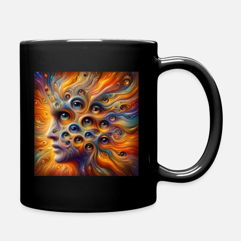Gesicht aus Augen 2 - Tasse einfarbig - Schwarz