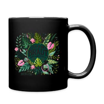 Team Braut - Tasse einfarbig - Schwarz - Rechts