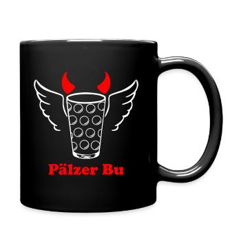 Pälzer Bu Teufel weiß - Tasse einfarbig - Schwarz - Rechts