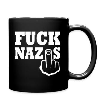 Fuck nazis - Mug uni - noir - Droite