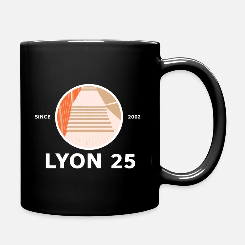 Legendäre Lyon 25 Treppe - Tasse einfarbig - Schwarz