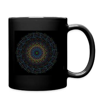 Geometrisches Mandala-Design - Tasse einfarbig - Schwarz - Rechts