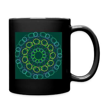 Kreise von Kreisen Ketten - Tasse einfarbig - Schwarz - Rechts
