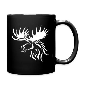 Elch - Tasse einfarbig - Schwarz - Rechts