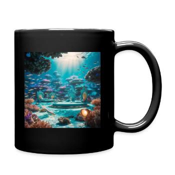 Immerse yourself in an ethereal 3D rendering of A Magical Under - Full Colour Mug - black - Right