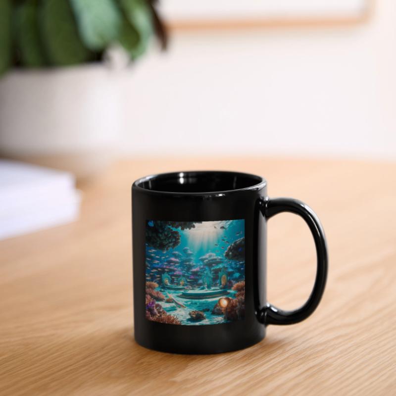 Tauchen Sie ein in ein ätherisches 3D-Rendering von A Magical Under Tasse einfarbig