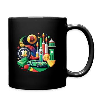 To The Moon - Full Colour Mug - black - Right