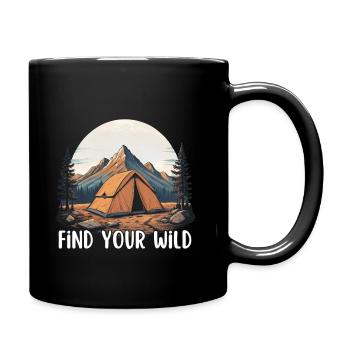 Bivouac - Camping sauvage en pleine nature - Mug uni - noir - Droite