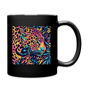Leopard Pop colors - Full Colour Mug - black - Right