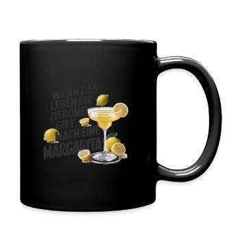 Quand la vie vous donne des citrons, faites de la margarita - Mug uni - noir - Droite