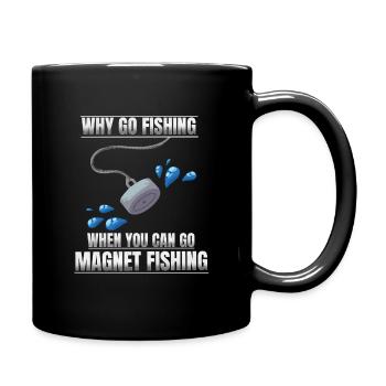 Pourquoi aller pêcher quand on peut aller à la - Mug uni - noir - Droite