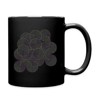 Circles and lines - Full Colour Mug - black - Right