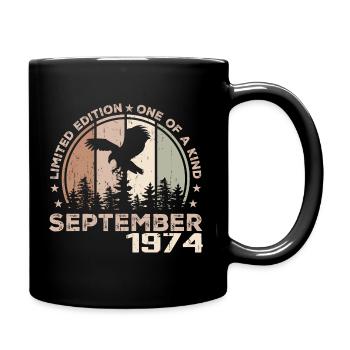 Unvergleichlich seit dem 50. Jubiläum im September 1974 - Tasse einfarbig - Schwarz - Rechts
