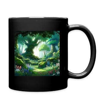 Spirituelle Anime Pflanzen - Tasse einfarbig - Schwarz - Rechts