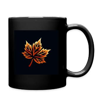 Edition: Herbst - Tasse einfarbig - Schwarz - Rechts