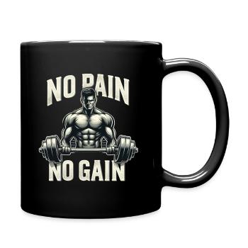 PAS DE DOULEUR - PAS DE GAIN - FITNESS - CYBORG - ROBOT - Mug uni - noir - Droite