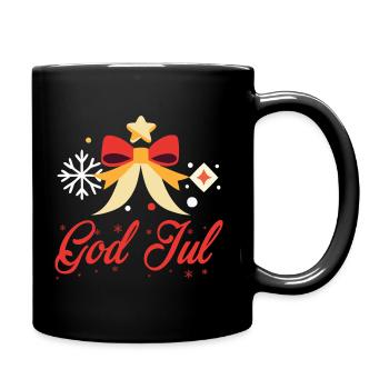 God jul - Enfärgad mugg - svart - Höger
