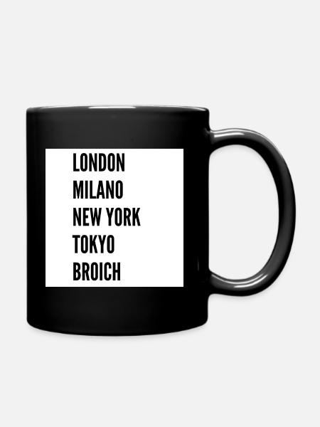 London Milano New York Tokyo Broich - Tasse einfarbig - Schwarz
