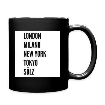 Londres, Milan, New York, Tokyo, Sülz - Mug uni - noir - Droite