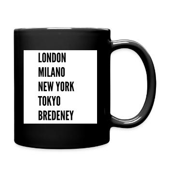 Londres, Milan, New York, Tokyo, Bredeney - Mug uni - noir - Droite