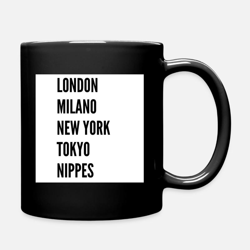 London Milano New York Tokyo Nippes - Full Colour Mug - black