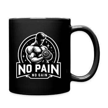 PAS DE DOULEUR - PAS DE GAİN - FORME PHYSIQUE - MOTIVATION - DEVISE - Mug uni - noir - Droite