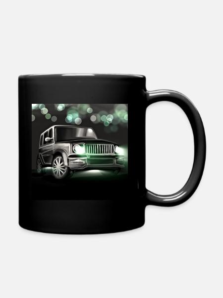 Photo de voiture verte cool - Mug uni - noir