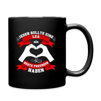 Beste Freundin Lea - Tasse einfarbig - Schwarz - Rechts