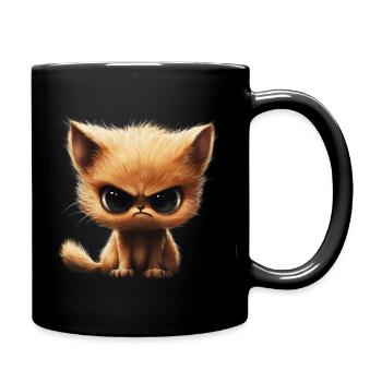 Funny Angry Monday Not Now - Full Colour Mug - black - Right