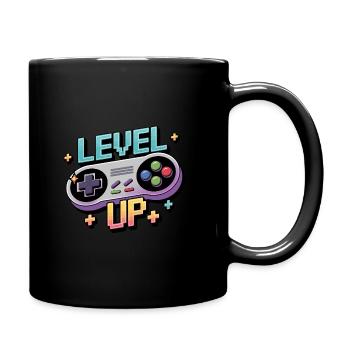 Level Up – Gaming Controller - Full Colour Mug - black - Right