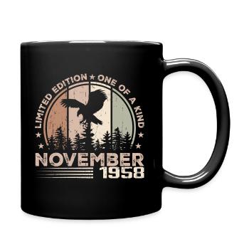 Incomparable since November 1958 66 Anniversary - Full Colour Mug - black - Right