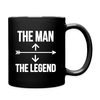 L’homme La légende Mallesprüche - Mug uni - noir - Droite