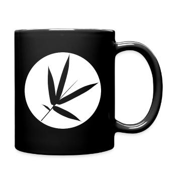 bamboo leaf - Full Colour Mug - black - Right