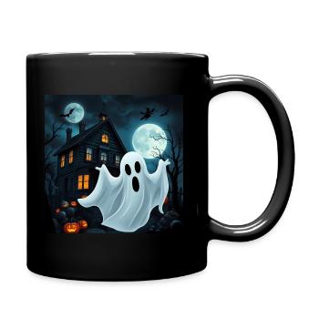 Die Nacht des gespenstischen Geflüsters - Tasse einfarbig - Schwarz - Rechts