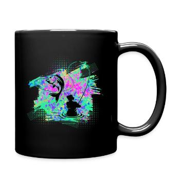 Pêcheurs à la ligne - Mug uni - noir - Droite