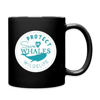 Save the wales, protect wildelife - Bleu - Mug uni - noir - Droite