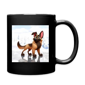 Malinois 3 - Tasse einfarbig - Schwarz - Rechts